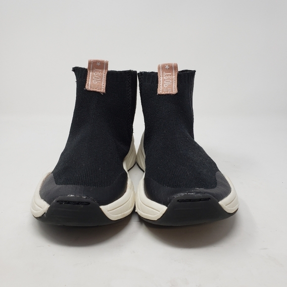 Zara Slip On Sock Style High Tops Sneakers Black Size 35 - Picture 2 of 8